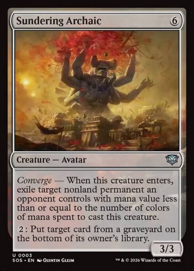 Sundering Archaic SOS-3 Secrets of Strixhaven Magic card