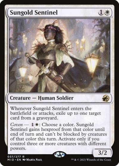 Sungold Sentinel PMID-37P Innistrad: Midnight Hunt Promos Magic card
