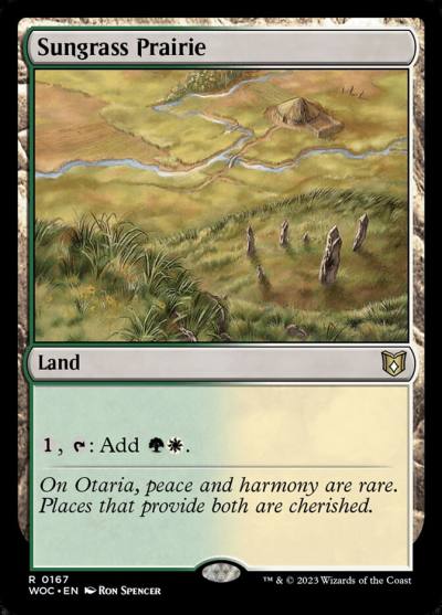 Sungrass Prairie WOC-167 Wilds of Eldraine Commander Magic card
