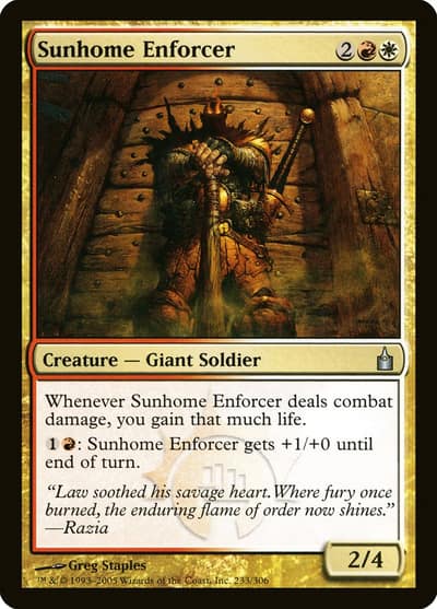 Sunhome Enforcer 233 Ravnica: City of Guilds Magic card