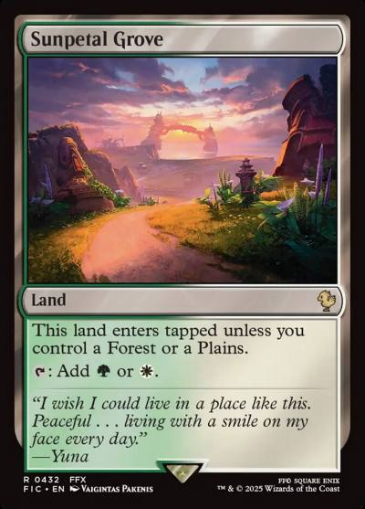 Sunpetal Grove FIC-432 Final Fantasy Commander Magic card