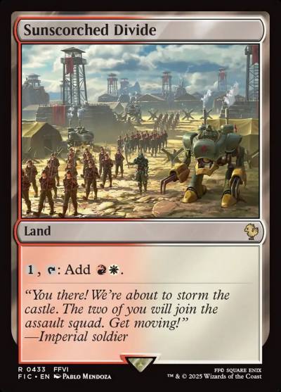 Sunscorched Divide FIC-433 Final Fantasy Commander Magic card