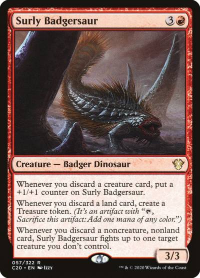 Surly Badgersaur 57 Commander 2020 Magic card