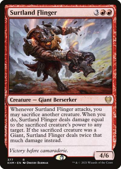 Surtland Flinger 377 Kaldheim Magic card