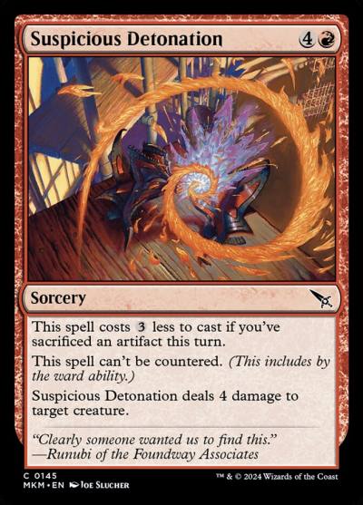 Suspicious Detonation MKM-145 Murders at Karlov Manor Magic card