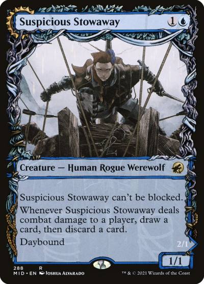Suspicious Stowaway // Seafaring Werewolf MID-288 Innistrad: Midnight Hunt Magic card