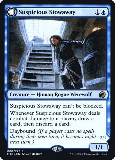 Suspicious Stowaway // Seafaring Werewolf PMID-80S Innistrad: Midnight Hunt Promos Magic card