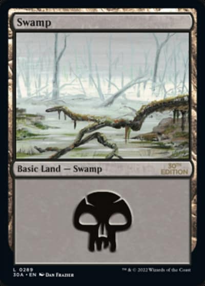 Swamp 30A-289 30th Anniversary Edition Magic card