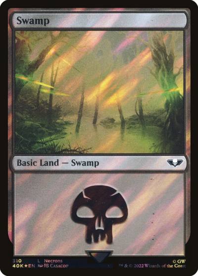 Swamp 40K-310STAR Warhammer 40,000 Commander Magic card