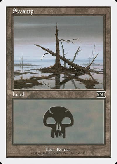 Swamp 6ED-339 Classic Sixth Edition Magic card