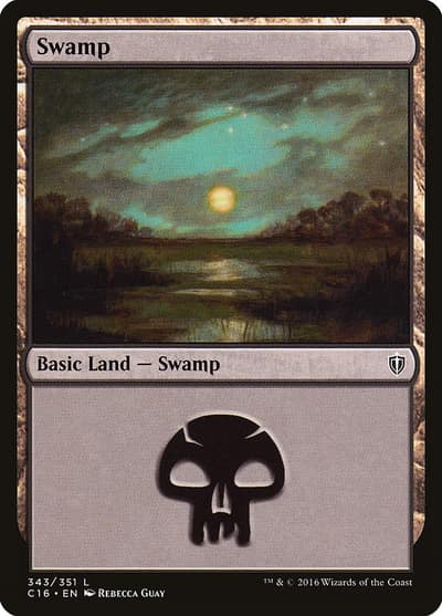 Swamp C16-343 Commander 2016 Magic card
