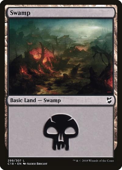 Swamp C18-299 Commander 2018 Magic card