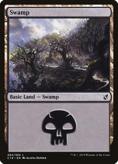 Swamp C19-294 Commander 2019 Magic card