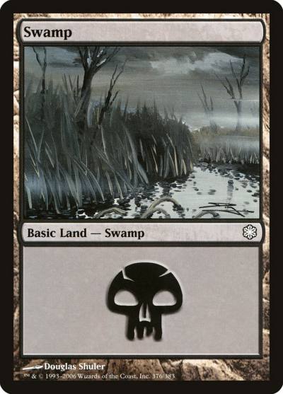 Swamp CST-376 Coldsnap Theme Decks Magic card
