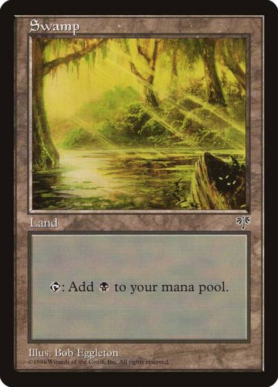 Swamp MIR-341 Mirage Magic card