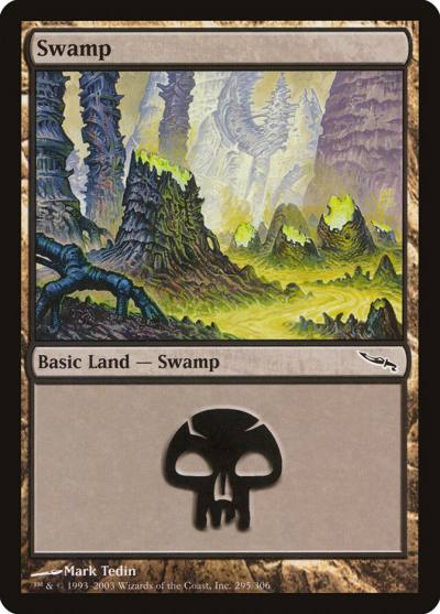 Swamp MRD-295 Mirrodin Magic card