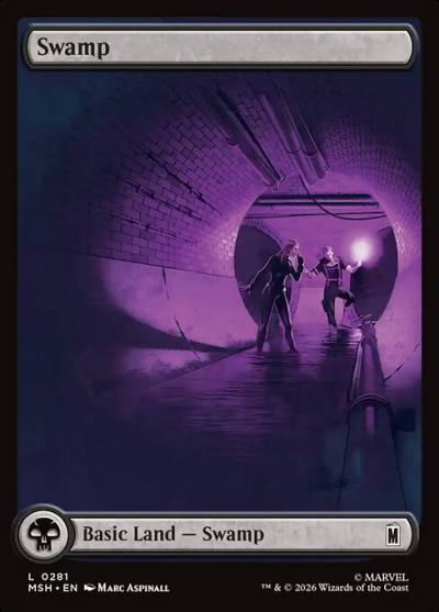 Swamp MSH-281 Marvel Super Heroes Magic card