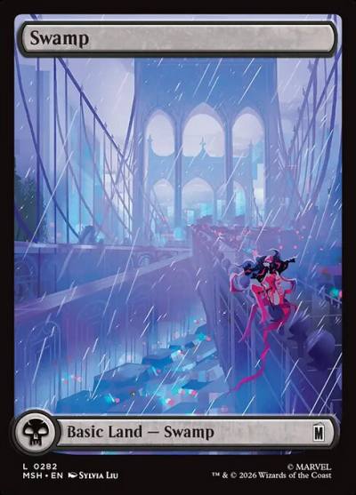 Swamp MSH-282 Marvel Super Heroes Magic card