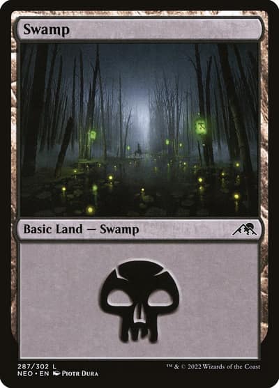 Swamp NEO-287 Kamigawa: Neon Dynasty Magic card
