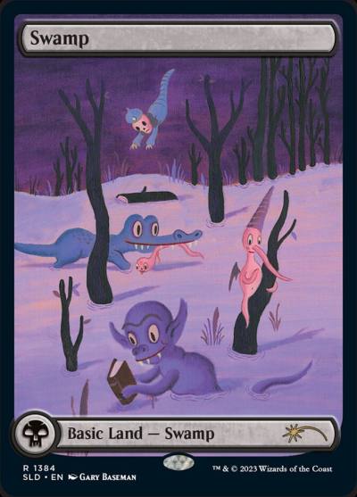 Swamp SLD-1384 Secret Lair Drop Magic card