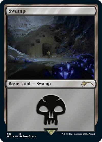 Swamp SLD-486 Secret Lair Drop Magic card