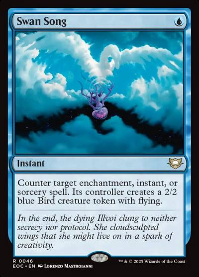 Swan Song EOC-46 Edge of Eternities Commander Magic card
