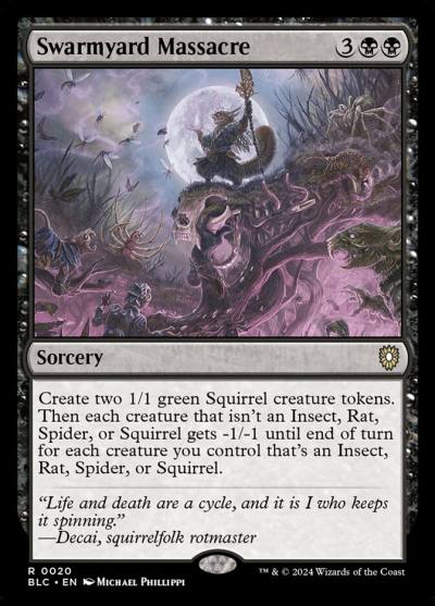 Swarmyard Massacre BLC-20 Bloomburrow Commander Magic card
