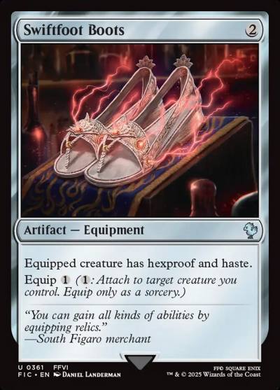 Swiftfoot Boots FIC-361 Final Fantasy Commander Magic card
