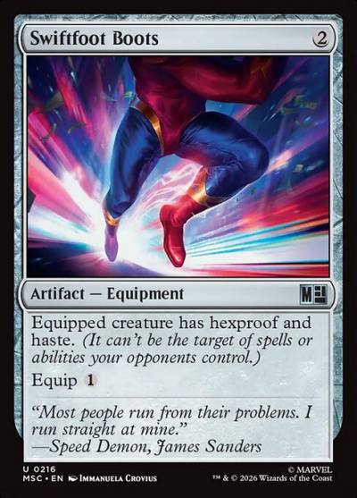 Swiftfoot Boots MSC-216 Marvel Super Heroes Commander Magic card