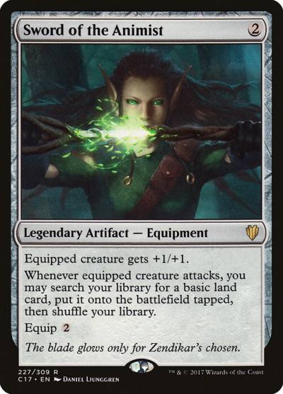 Sword of the Animist C17-227 Commander 2017 Magic card