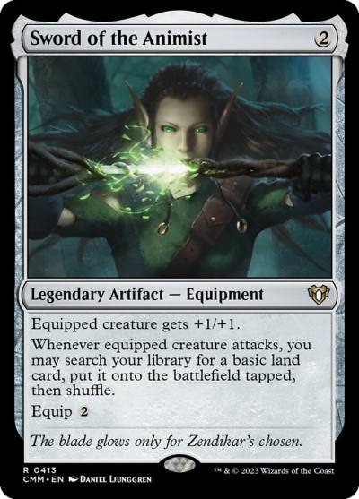 Sword of the Animist CMM-413 Commander Masters Magic card