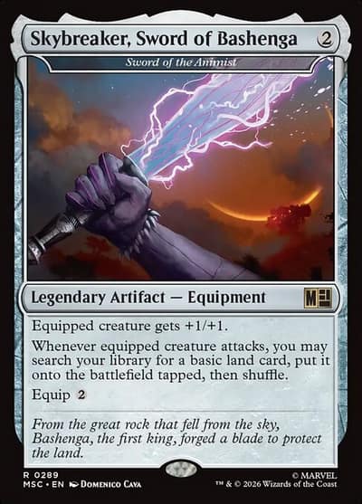 Sword of the Animist MSC-289 Marvel Super Heroes Commander Magic card