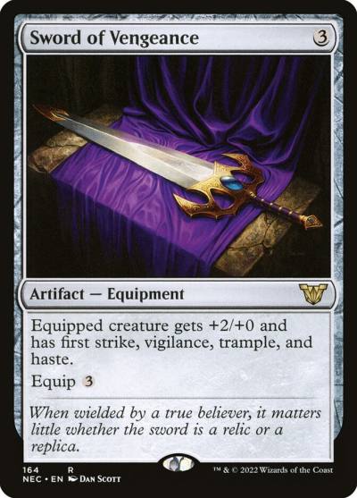 Sword of Vengeance NEC-164 Neon Dynasty Commander Magic card
