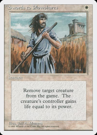 Swords to Plowshares 4ED-52 Fourth Edition Magic card