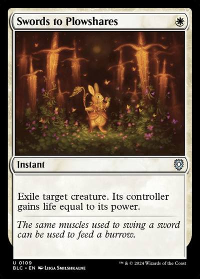 Swords to Plowshares BLC-109 Bloomburrow Commander Magic card