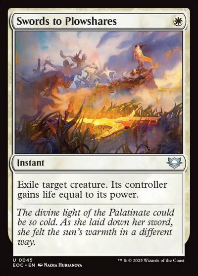 Swords to Plowshares EOC-45 Edge of Eternities Commander Magic card