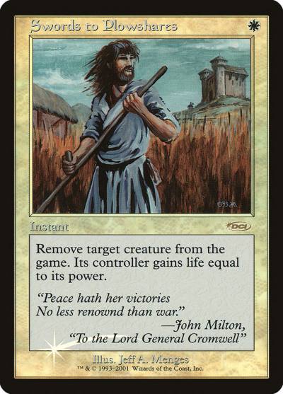 Swords to Plowshares F01-6 Friday Night Magic 2001 Magic card