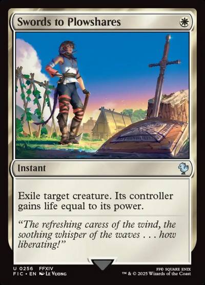 Swords to Plowshares FIC-256 Final Fantasy Commander Magic card