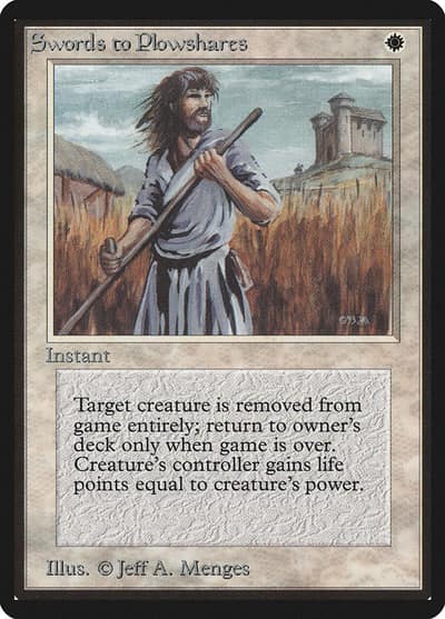 Swords to Plowshares LEB-41 Limited Edition Beta Magic card