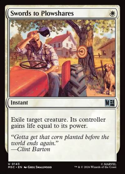 Swords to Plowshares MSC-143 Marvel Super Heroes Commander Magic card