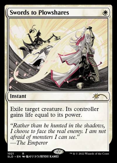 Swords to Plowshares SLD-1021 Secret Lair Drop Magic card