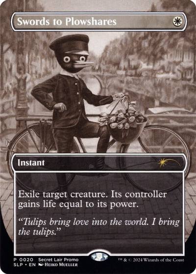 Swords to Plowshares SLP-20 Secret Lair Showdown Magic card