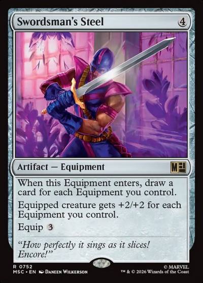 Swordsman's Steel MSC-752 Marvel Super Heroes Commander Magic card