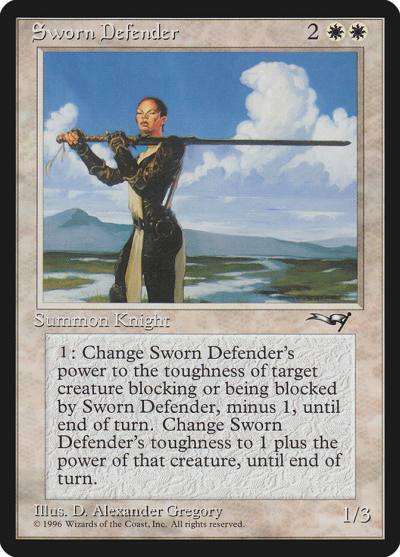Sworn Defender 19 Alliances Magic card