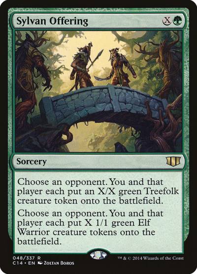 Sylvan Offering C14-48 Commander 2014 Magic card
