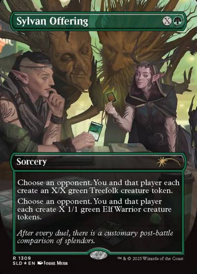 Sylvan Offering SLD-1309 Secret Lair Drop Magic card