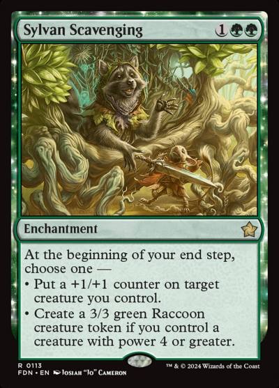 Sylvan Scavenging FDN-113 Foundations Magic card