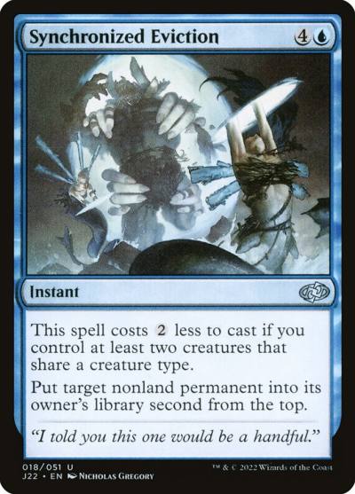 Synchronized Eviction J22-18 Jumpstart 2022 Magic card