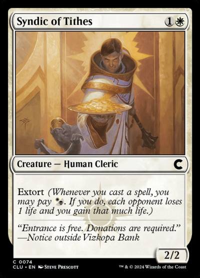 Syndic of Tithes CLU-74 Ravnica: Clue Edition Magic card