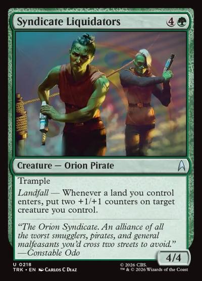 Syndicate Liquidators TRK-218 Star Trek Magic card